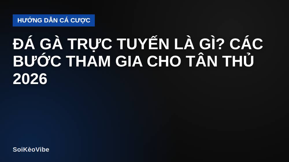 Đá gà trực tuyến là gì? Các bước tham gia cho tân thủ 2026