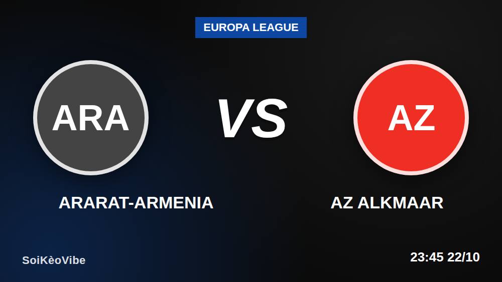 Soi kèo Ararat-Armenia vs AZ Alkmaar 22/10: Phá vỡ lời đồn
